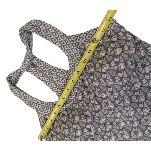 Boho Geo Print Sundress | Prana Racerback Travel Activewear Dress XS (Est.) - Picture 5 of 9
